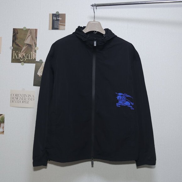 Burberry Blue Warhorse Trench Coat Size XL